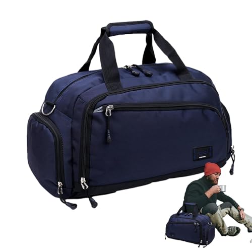Bolsa de deporte 46x27x19 cm azul marino y negro para boxeo y viajes