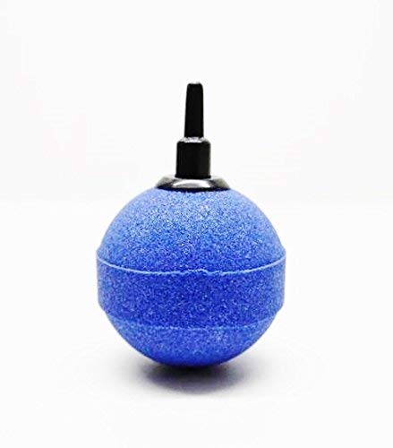 AquaOne Aquarium Luftausströmer Kugel Größe 5cm Sauerstoffstein Sprudler 5 STK Luftschlauch Sauerstoffstein blau