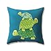 Produktbild Hengjiang Cute Kissen Marine Schildkröte und Schildkröte grün Blau Druck 18 x 18/45 x 45 cm Doppelseitig Überwurf Weich Plüsch Kissen für Home Sofa Bett Deko, Polyester, 11, 45 cm*45 cm
