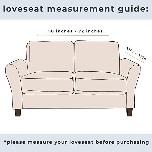 Modern Velvet Plush Love Seat Slipcover. Strapless One Piece Stretch Loveseat Cover. Love Seat Cover For Living Room. Magnolia Collection Slipcover. (Love Seat, Navy) #TOP4