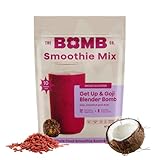 The Bomb Co. Blender Bomb, Get up & Goji, Superfood Smoothie Mix With Goji Berries, Hemp, Flax, Chia Seeds & Amino Acids, Gluten Free, High Fiber, 10 Servings