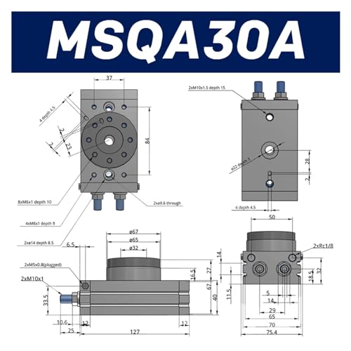Cylindre rotatif réglable type SMC MSQB50R pour automatisation et tri précis - 3