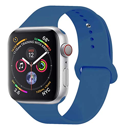 YC YANCH Compatible with for Apple Watch Band 38mm 40mm, Soft Silicone Sport