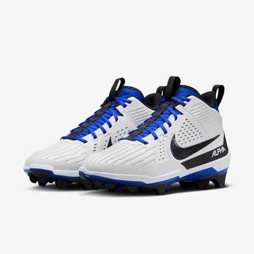 Nike Alpha Menace Strong Men's Football Cleats (II5139-101, White/Hyper Royal/Dark Smoke Grey/Black) Size 11