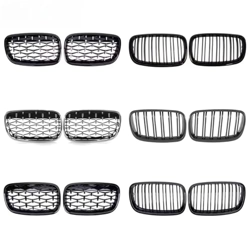 Rejillas delanteras de coche tipo riñón de carreras para renovación estética de X5 y X6 3