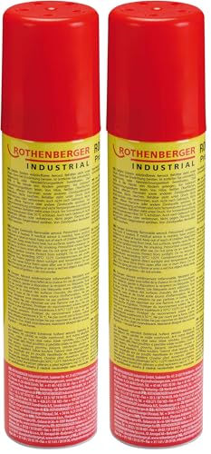 ROTHENBERGER Industrial 2x ROFILL Nachfüllgas 100 ml | Feuerzeuggas | Gaskartusche | Universalgas | hoher Reinheitsgrad | für Feuerzeuge Gasbrenner zum wieder befüllen inkl. 5 Adapter | 35840