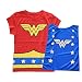 Wonder Woman  Girls Cape Costume Tee Shirt, Small / 6X