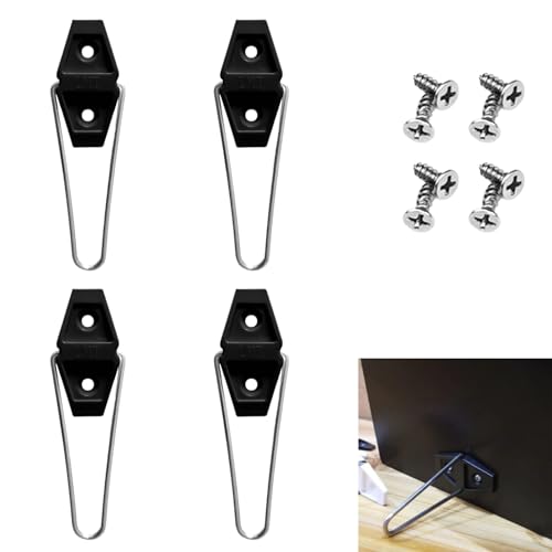 beidaiby 4 supporti per cornici, supporto per foto, supporti per foto con viti, staffe verticali nere per foto, cavalletto posteriore da tavolo per decorazione domestica, mostre