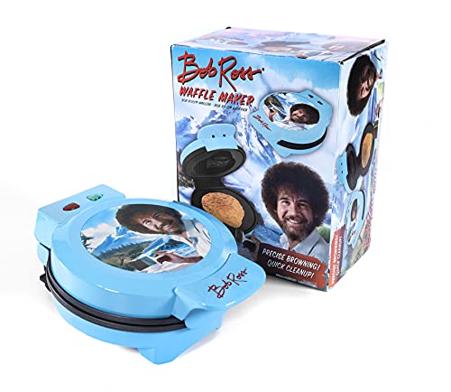 Uncanny Brands Bob Ross Waffle Maker - Bob's Iconic Face on Your Waffles - Waffle Iron