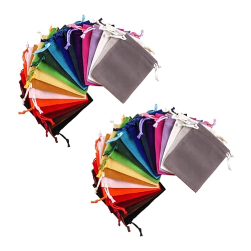 deegbbyi 38 Piezas Bolsas de Terciopelo para Joyas, 7 x 9 cm Bolsa de Cordón de Joyería, Pequeñas Bolsas de Joyería Reutilizables, Bolsitas para Regalos 19 Colores, para Bodas, Banquetes, Regalos,