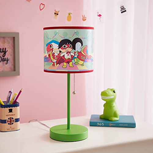 Image of Ryan's World Stick Table Kids Lamp with Pull Chain Themed Printed Decorative Shade