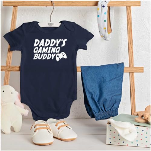 Brisco Brands Cute Daddy's Gaming Buddy Gamer Dad Baby Romper Boys or Girls3