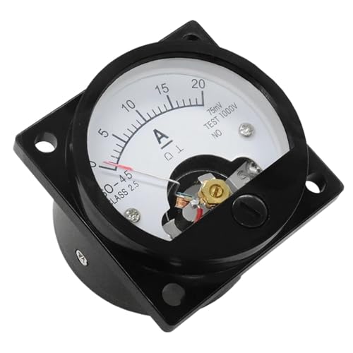 Ampèremètre CC 45x45mm à aiguille stable pour contrôle de charge de batterie