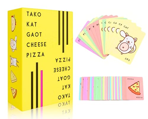 Image of Tickles Tako Kat Gaot Cheese Pizza Naughty Party Card Fun Family, Travel & Night Game for Kids & Adults (Ages: 7+ Years, Players: 2-8)