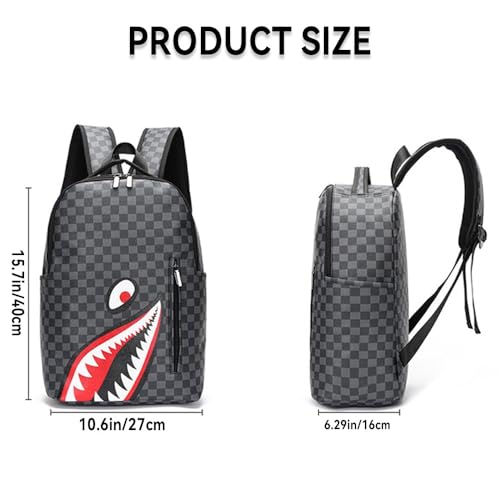 Leisure Shark Backpack Business Large Capacity Men's Campus Outward Travel Bag (C1)2