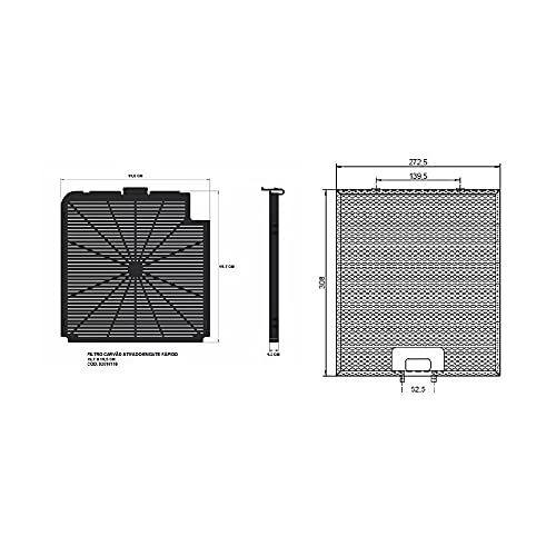Kit Filtro de Alum�nio e de Carv�o Ativado para Coifa de Parede CVC Slim - 2 unidades
