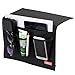 HAKACC Bedside Caddy / Bedside Storage Organizer,Under Couch Table Mattress,Book Remote Glasses Caddy,Black