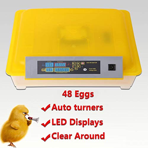 Iglobalbuy Brutmaschine/Inkubator, für 48 Eier, Huhn/Ente, automatisch – Bild 3