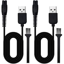 2-Pack 5V USB Charger Cord for Philipss for Norelcoo OneBlade Latest Version QP4530/90 QP6552/90 MG5910/49 MG7910/49 MG9510/60 MG9520/50