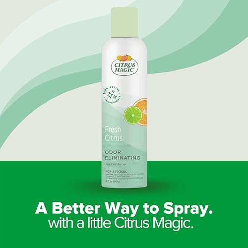 Image of Citrus Magic Odor Eliminating Air Freshener Spray, Fresh Citrus, 6-Ounce, Pack of 2