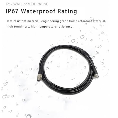 2 Pcs M8 4 Pin Serial Cable Conector Impermeable miniatura 4