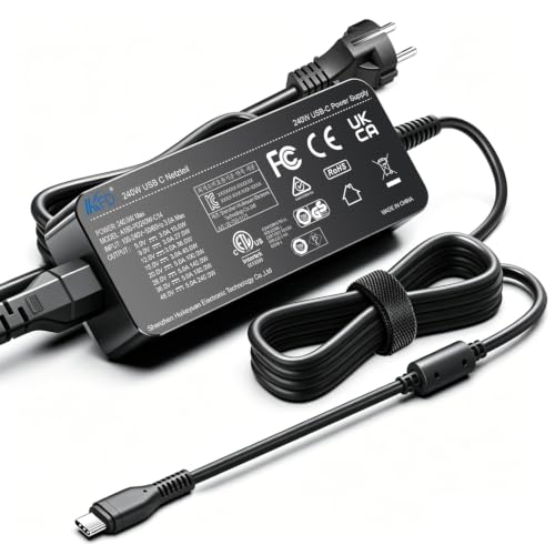 KFD PD 240 W GaN ultra compact 48 V 5 A USB-C Chargeur EPR Bloc d'alimentation pour ordinateur portable de jeu AI PC Outils électroniques Robots Haut-parleurs Batteries Station d'accueil Consoles de