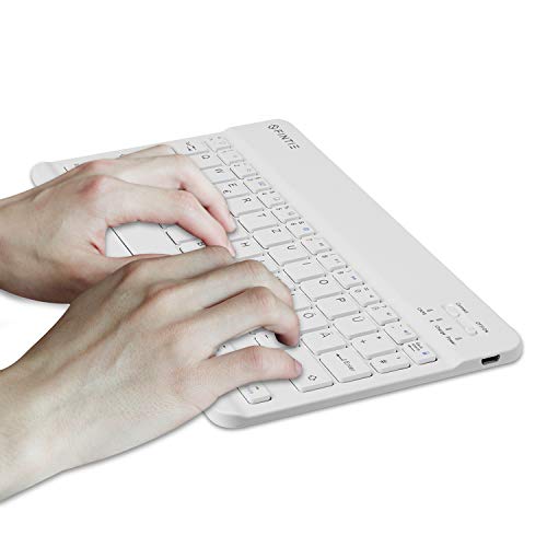 Fintie Bluetooth Tastatur, Weiß(Einfarbig Tastatur) – Ansicht 3
