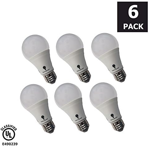 Solray 9.5W LED Light Bulb A19 ~ E26 Non-Dimmable LED Bulb [60W incandescent Equivalent], 2700K (Soft White Glow), 800 Lumens, Medium Screw Base, 320° Omnidirectional, UL-Listed (Pack of 6)