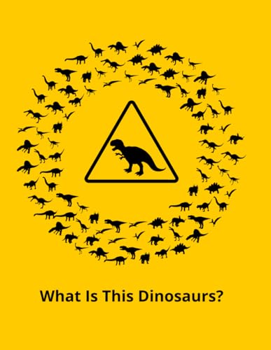 What Is This Dinosaurs?: Wide Ruled Notebook With A Yellow Cool Circle With Little Dinosaurs And T-Rex In The Middle. For Kids, Teens,And Students Cute Journal Perfect Gift For Dinosaur Lovers