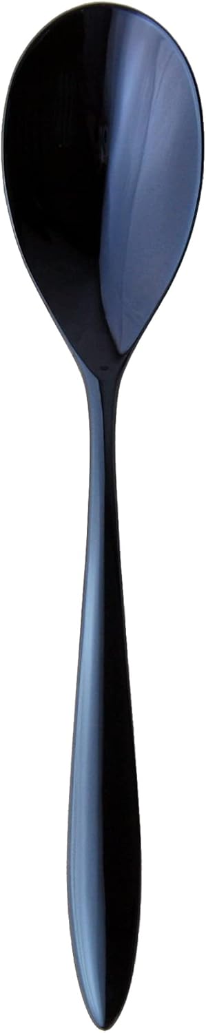 Nagao IKI Dinner Spoon, Indigo Ink, White, 7.5 inches (19 cm), 18-8 Stainless Steel, Made in Japan, Bag Only