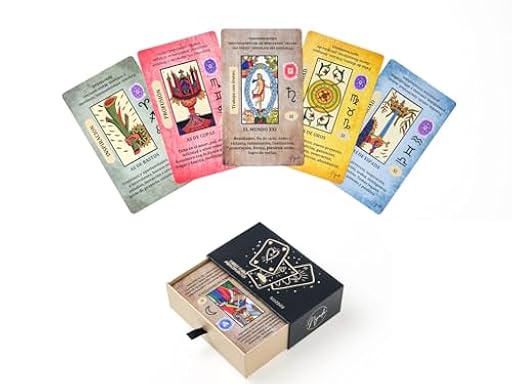 Nijado Tarot de Marsella para Principiantes en Español Baraja Impermeable con Significados en Cada Carta, Caja de Lujo y Guía PDF – 78 Cartas con Simbolismo Zodiacal y Chakras | Ya disponible en tu tienda friki favorita! En mundofriki.es!