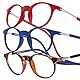 DIDINSKY Faraday Lesebrille mit Magnet und Filter gegen Blaulicht, graduierte Lesebrille, für Damen und Herren, mit entspiegelten Gläsern (Cherry, 1.5, x, ROUND)