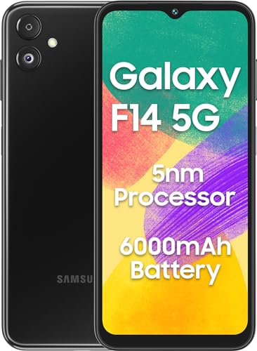 Image of Samsung Galaxy F14 5G | 6000mAh Battery | 2.4 GHz Octa-core Processor | Android 13 | Travel Adapter to be Purchased Separately (6GB RAM, 128GB Storage) (OMG Black)