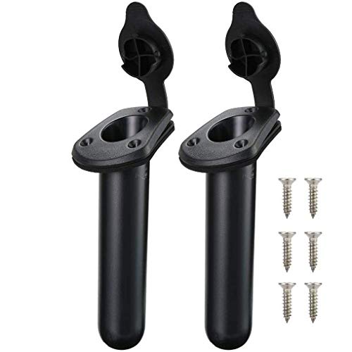 Support de canne à pêche encastré POFET en plastique pour kayak et bateau x2