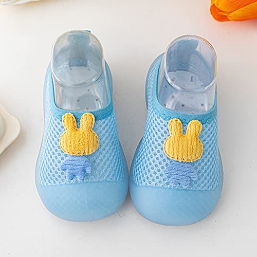 Sneakers for Boys Infant Boys Girls Animal Prints Cartoon Socks Shoes Toddler Breathable Mesh The Floor Socks Non Slip Shoes (Blue, 18-24 Months)2