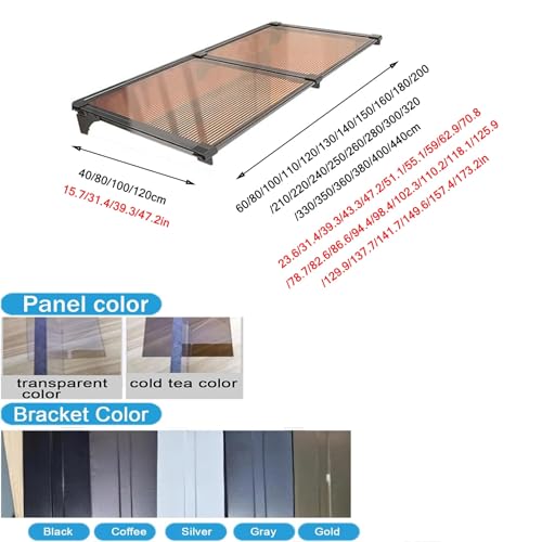 Auvent de porte anti-UV et résistant aux intempéries de terrasse - 3