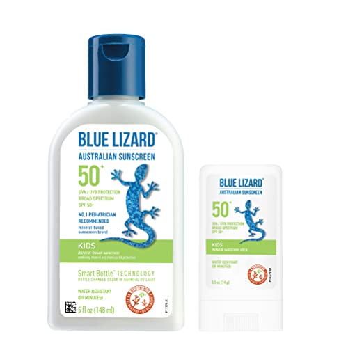 Image of BLUE LIZARD Kids Mineral-Based Sunscreen Lotion and Stick Bundle - SPF 50+ - 5 oz/.5oz.