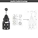 Joystick Switch,Joystick Switch 4 Position 4No Spring Return Momentary Joy Stick Joystick Switch Replacement Joystick 4 Positions for Hkai-41Z04 For Magnetic Starters, Contactors And Relays