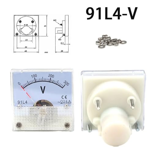 Voltmètre analogique 91L4 AC cadran de mesure de tension alternative 300V