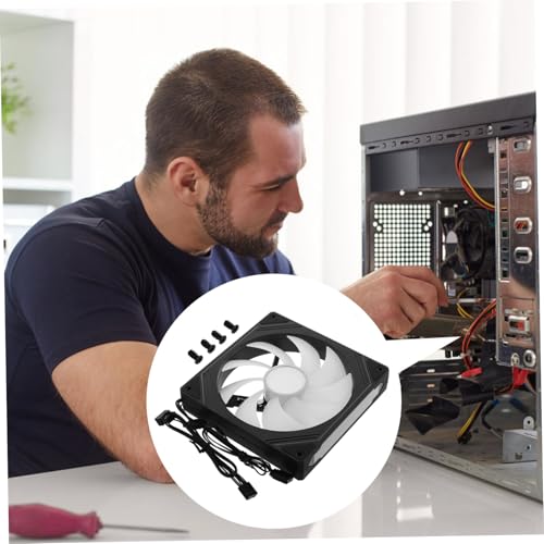 Ventilador de escritorio para PC con espejo e iluminación en zona de juegos 6
