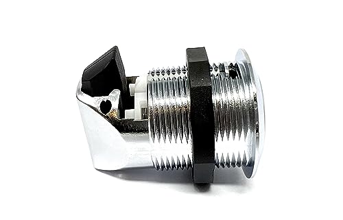 Haasweller I 2X Profi Push Lock 1-24mm Chromoptik Wohnmobil Möbelschloss Druckschlösser Druckknopf Boot Camper Verriegelung Schnappverschluss