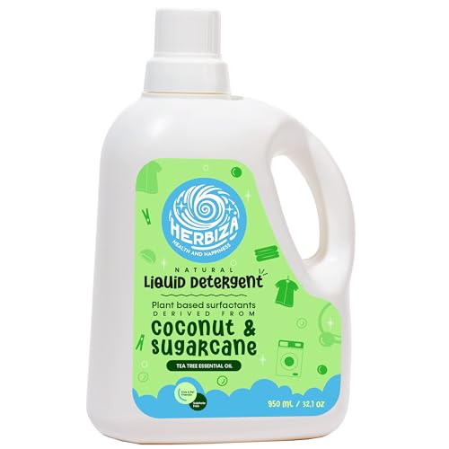 Herbiza Natural Liquid Detergent - Sugarcane And Coconut Surfactants With Tea Tree Essential Oil|Front, Top Load, Hand-Wash|100% Natural, Detergent With Conditioners|950 Ml (B0CPFTPVFX) Amazon Price History, Amazon Price Tracker