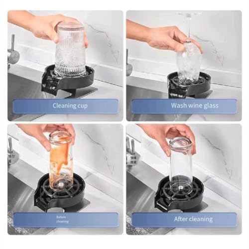 Accessoire d'évier lave-verres pour éliminer les résidus au fond - 4