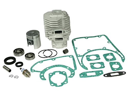 Sägenspezi Zylinder Kolben Set passend für Stihl 041 AV 041AV 44mm inkl. Dichtsatz, Zündkerze, Kurbelwellenlager und Kolbenbolzenlager