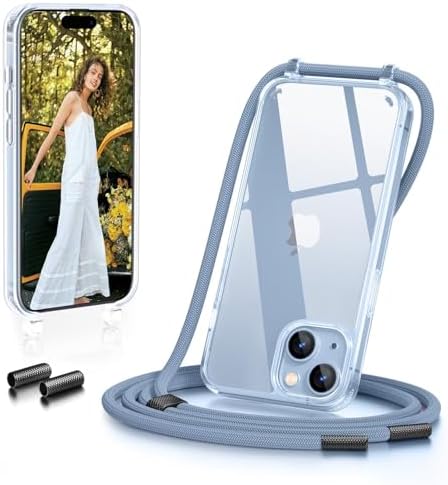 Cover Trasparente con Cordino per iPhone 15 Plus 6,7
