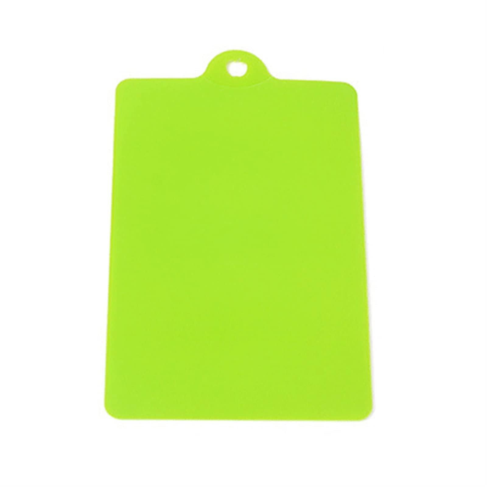 Tabla de cortar para cocina, herramientas de cocina, plástico PP flexible, antideslizante, agujero para colgar, bloque de corte de rebanadas de alimentos (verde)