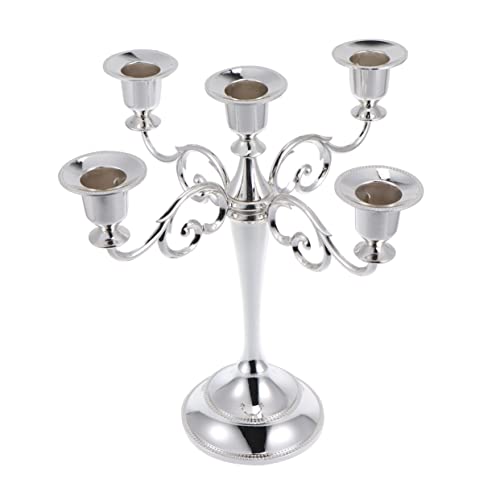 Cabilock Candlestick Accessories Candlestick Holder Gold Candelabra Candle Holder Cone Holder Stand Iron Candelabra Metal Tealight Holder Housewarming Art Candlestick Moonlight Leaves