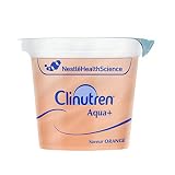 Nestlé Eau Gélifiée Clinutren Mélange de Protéines AQUA + avec Edulcorant Orange, Pack de 4 X 125 g