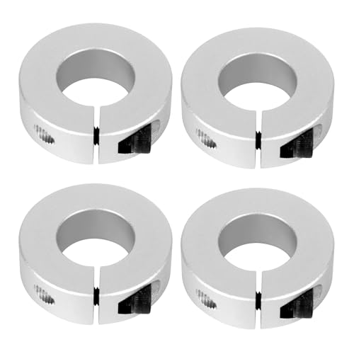 (4-Pack) Shaft Collar Bore 8mm, Aluminum Alloy One Piece Shaft Collar Clamp Style,25mm OD, 8mm Thickness, with M4 Set Screws
