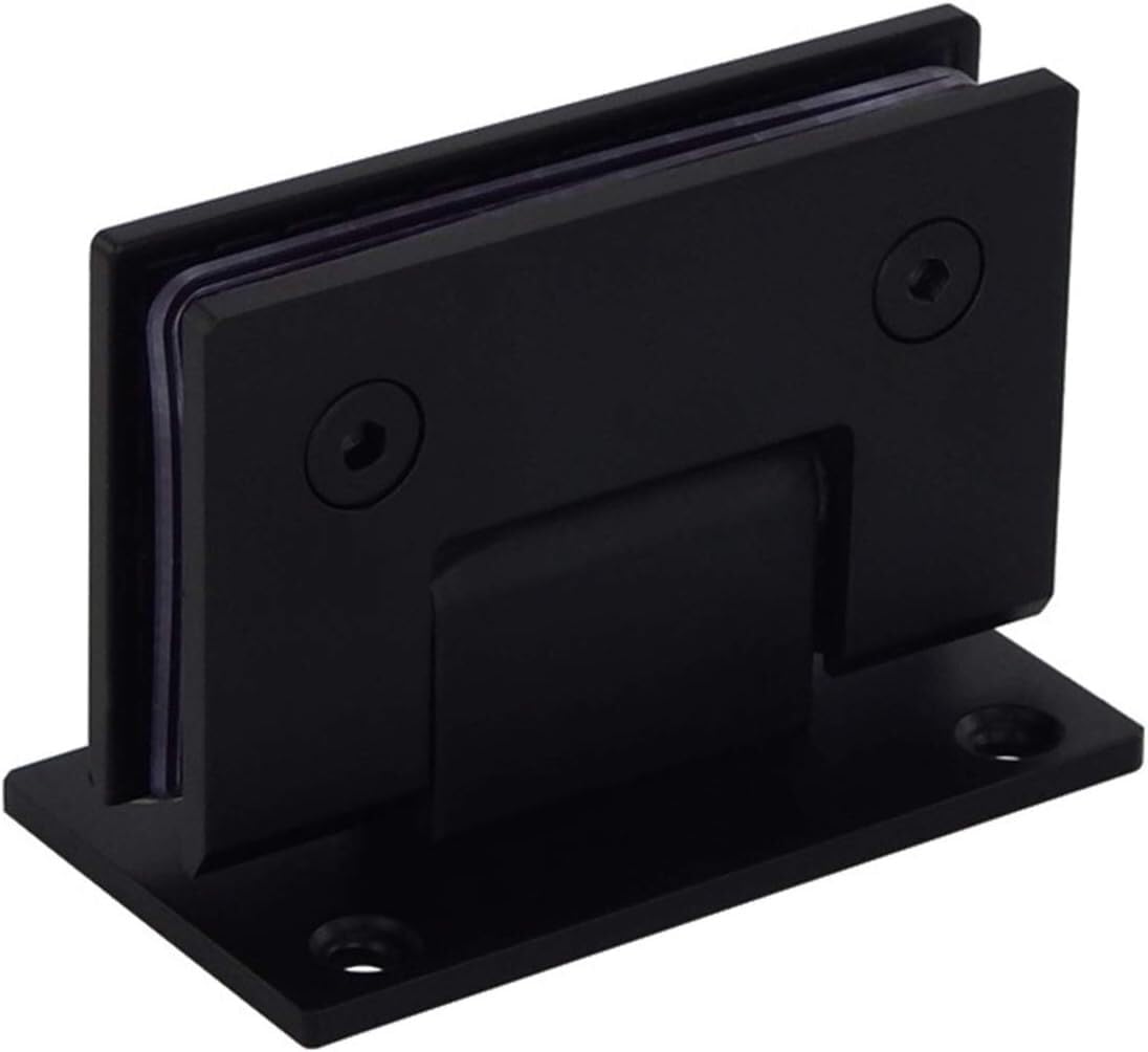 Kuayeocf Ss 180 Hinges Diy Frameless Glass Black Door Hinge,90 Degrees Of Bathroom Clamp Folding Clip(Ss 180)